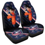 Columbus Blue Jackets Car Seat Covers Goku Car Decorations For Fans
