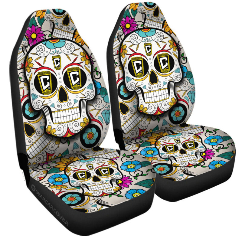 Columbus Crew Car Seat Covers Custom Sugar Skull Car Accessories