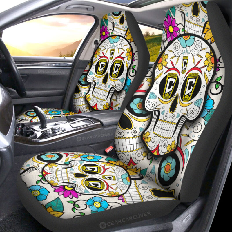 Columbus Crew Car Seat Covers Custom Sugar Skull Car Accessories