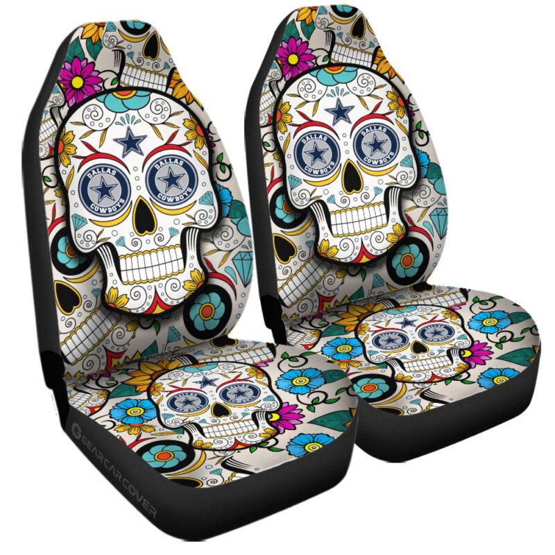 Dallas Cowboys Car Seat Covers Custom Sugar Skull Car Accessories
