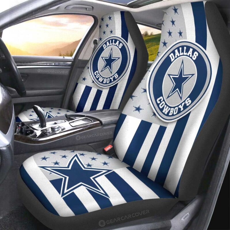 Dallas Cowboys Car Seat Covers Custom US Flag Style