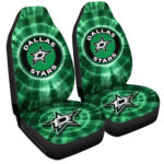 Dallas Stars Car Seat Covers Custom Tie Dye Car Accessories