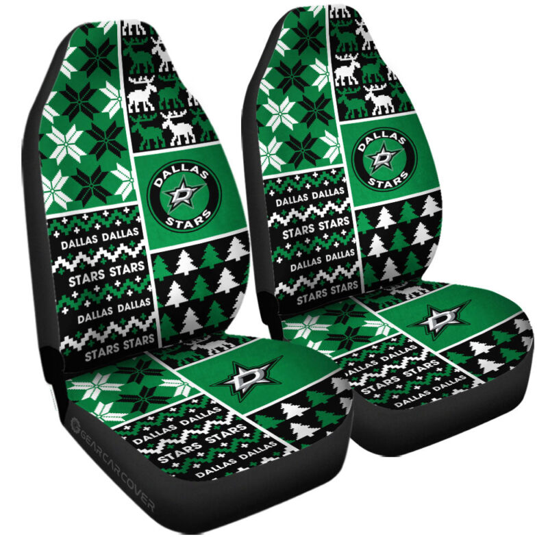Dallas Stars Car Seat Covers Custom Ugly Style Car Accessories