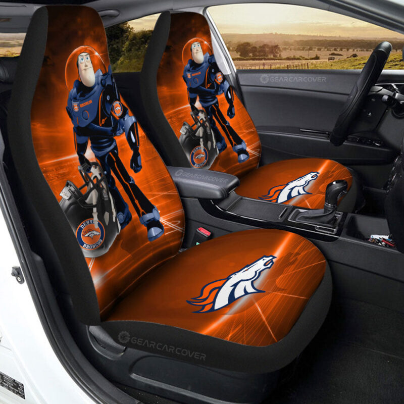 Denver Broncos Car Seat Covers Buzz Lightyear Car Accessories For Fan