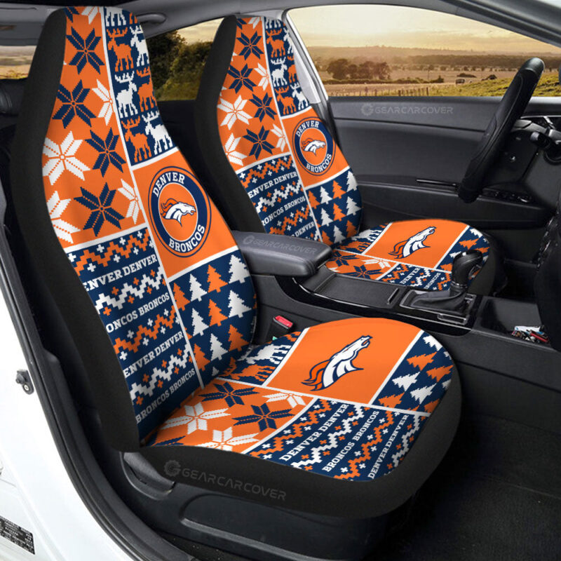 Denver Broncos Car Seat Covers Custom Ugly Style Car Accessories