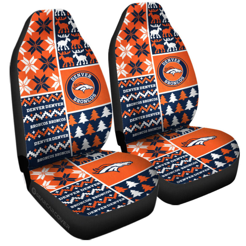 Denver Broncos Car Seat Covers Custom Ugly Style Car Accessories