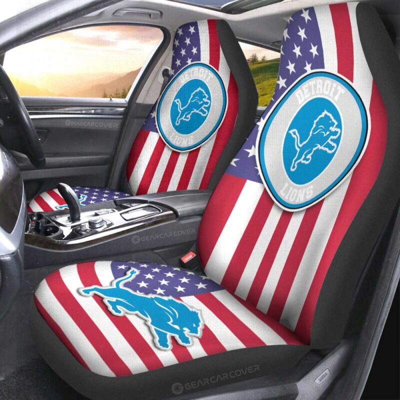 Detroit Lions Car Seat Covers Custom Car Decor Accessories
