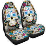 Detroit Lions Car Seat Covers Custom Sugar Skull Car Accessories
