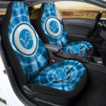 Detroit Lions Car Seat Covers Custom Tie Dye Car Accessories