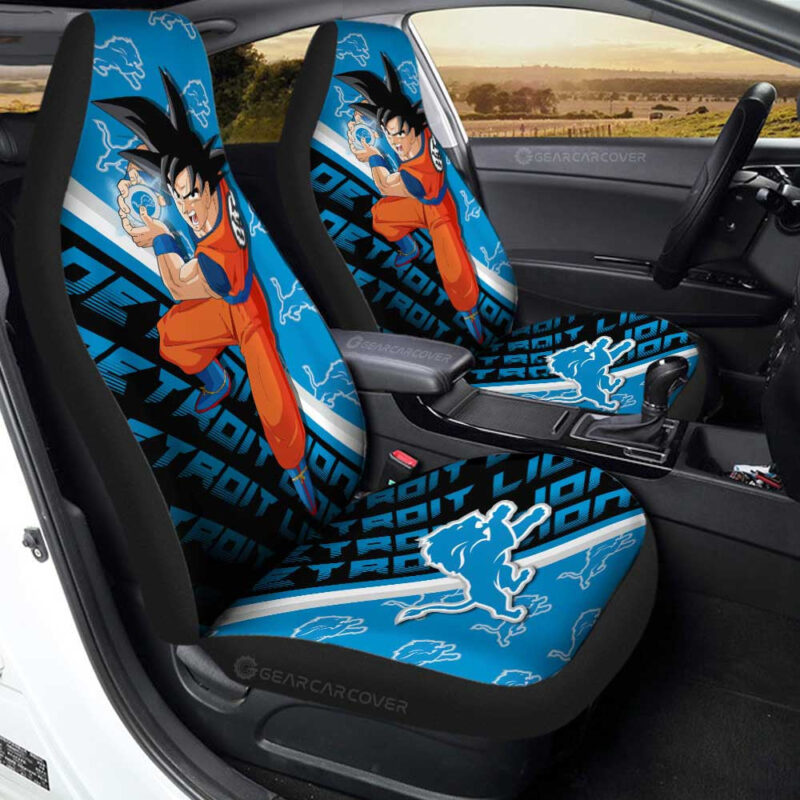 Detroit Lions Car Seat Covers Goku Car Accessories For Fans