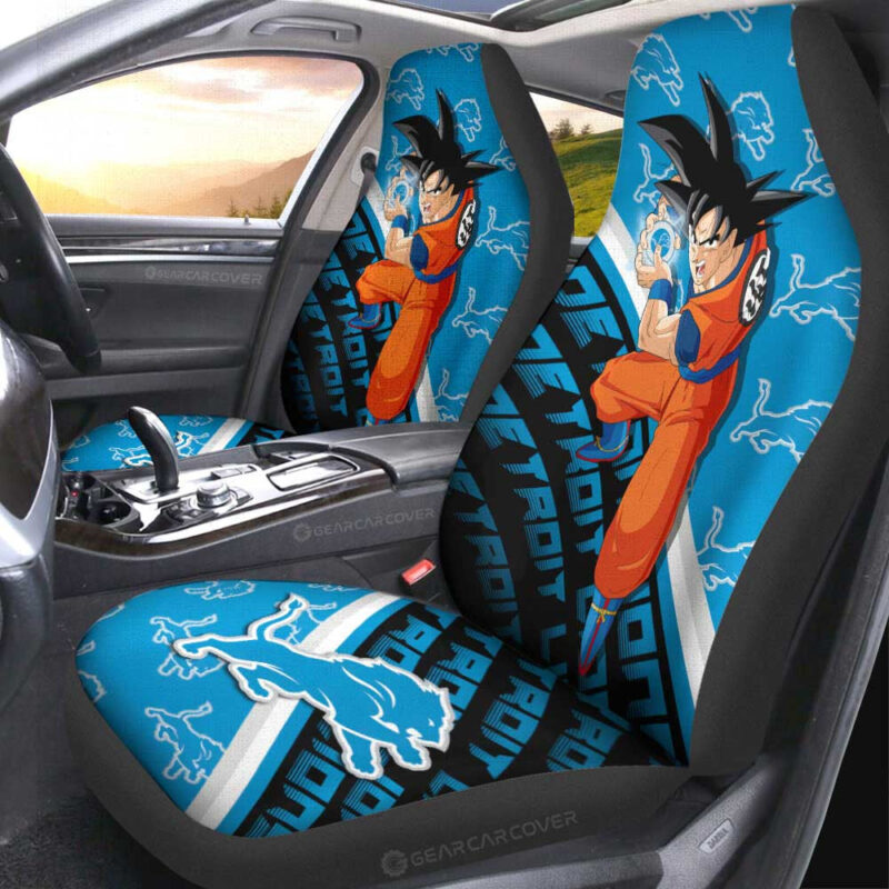 Detroit Lions Car Seat Covers Goku Car Accessories For Fans