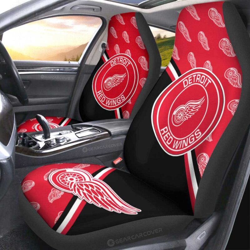 Detroit Red Wings Car Seat Covers Custom Car Accessories For Fans