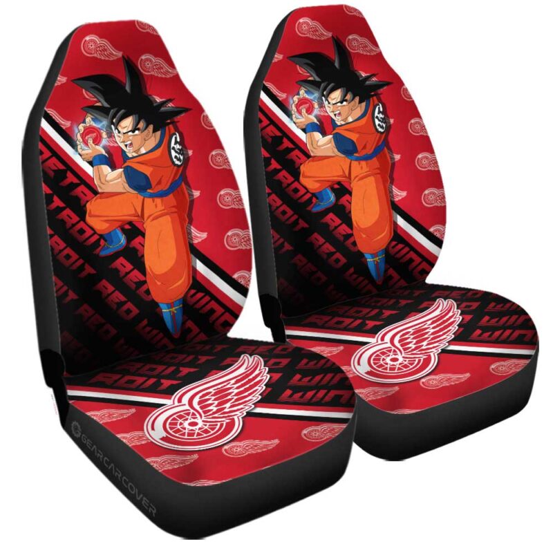 Detroit Red Wings Car Seat Covers Goku Car Decorations For Fans