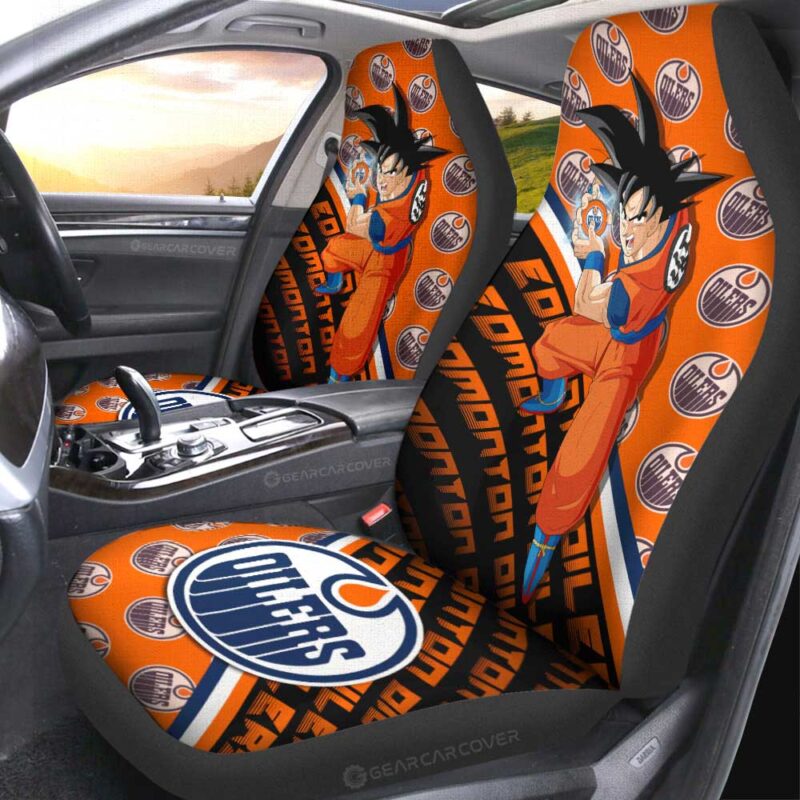Edmonton Oilers Car Seat Covers Goku Car Decorations For Fans