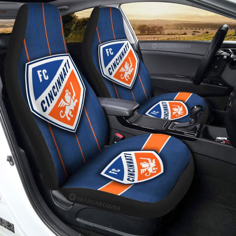 FC Cincinnati Car Seat Covers Custom Car Accessories For Fans