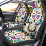 FC Dallas Car Seat Covers Custom Sugar Skull Car Accessories