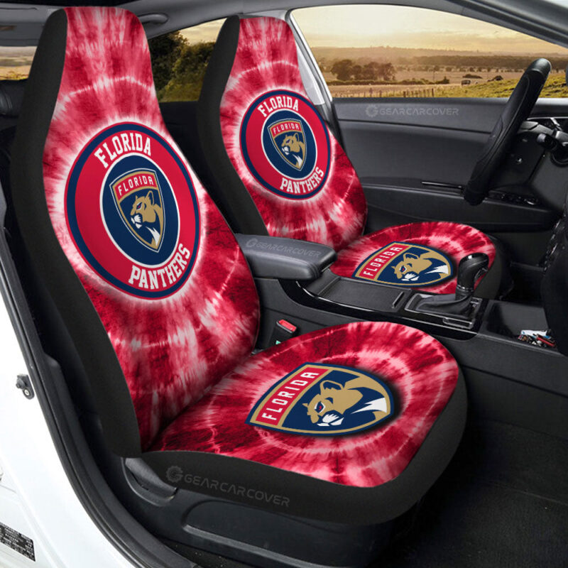 Florida Panthers Car Seat Covers Custom Tie Dye Car Accessories