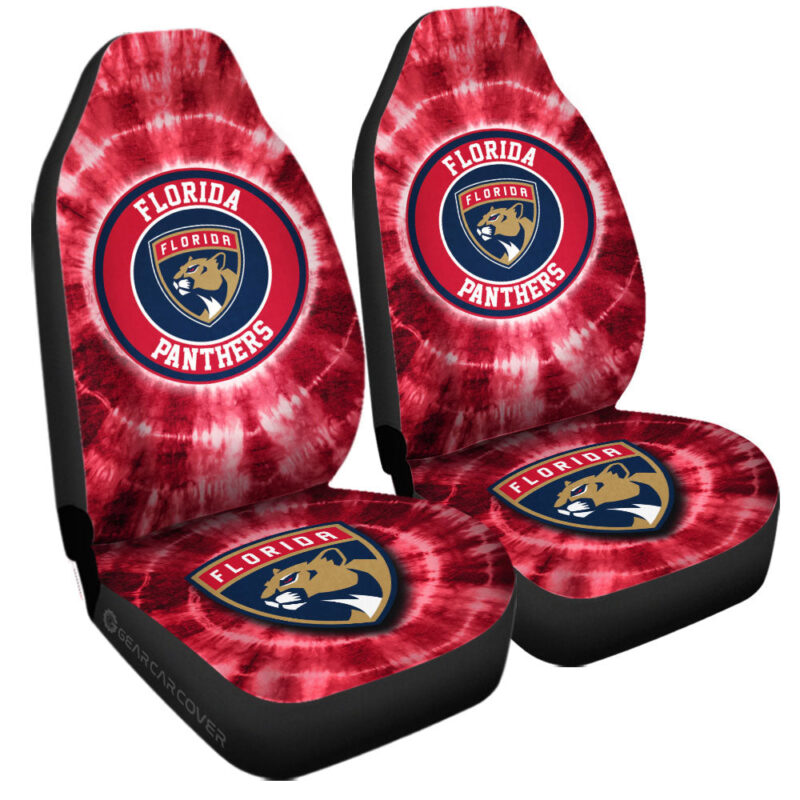 Florida Panthers Car Seat Covers Custom Tie Dye Car Accessories