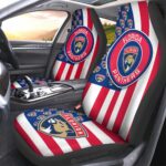 Florida Panthers Car Seat Covers Custom US Flag Style