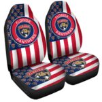 Florida Panthers Car Seat Covers Custom US Flag Style