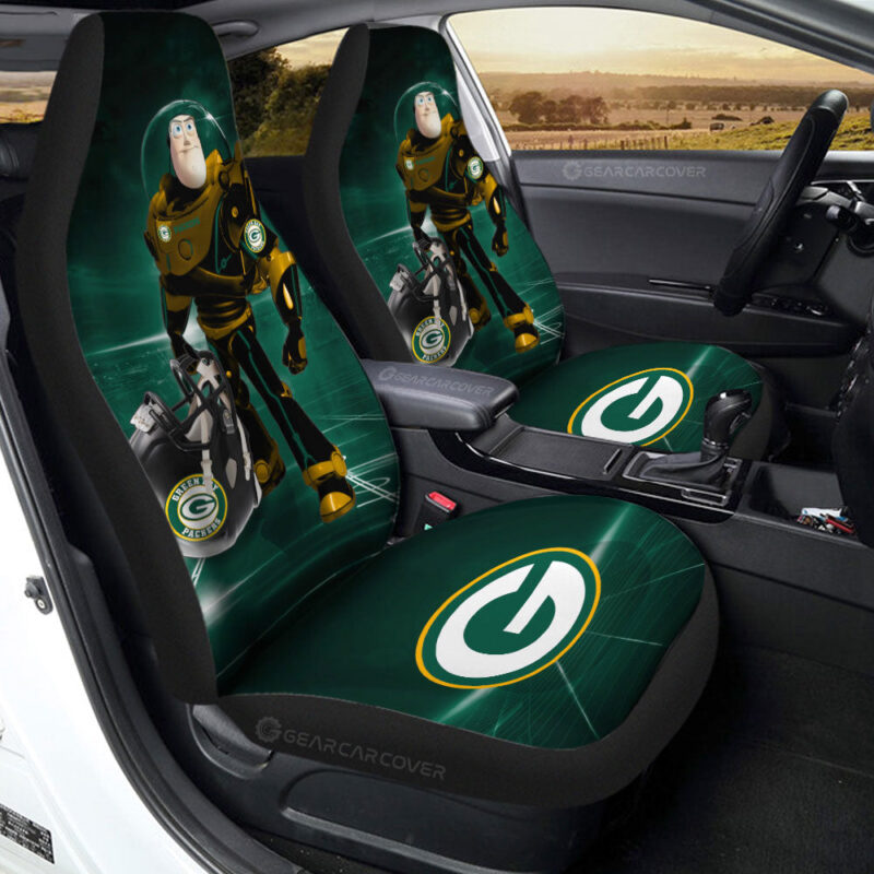 Green Bay Packers Car Seat Covers Buzz Lightyear Car Accessories For Fan