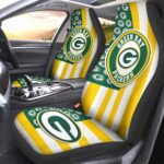 Green Bay Packers Car Seat Covers Custom US Flag Style