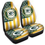 Green Bay Packers Car Seat Covers Custom US Flag Style