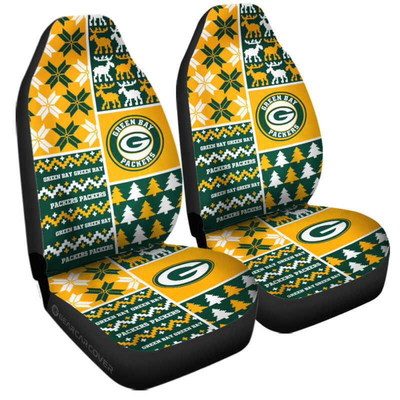 Green Bay Packers Car Seat Covers Custom Ugly Style Car Accessories