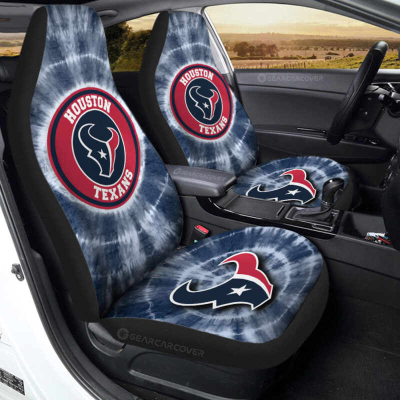 Houston Texans Car Seat Covers Custom Tie Dye Car Accessories