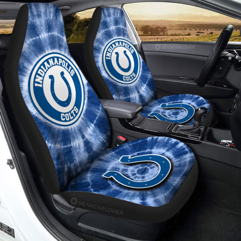 Indianapolis Colts Car Seat Covers Custom Tie Dye Car Accessories