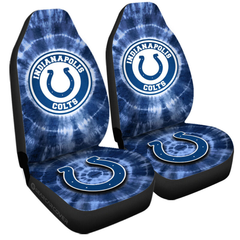 Indianapolis Colts Car Seat Covers Custom Tie Dye Car Accessories