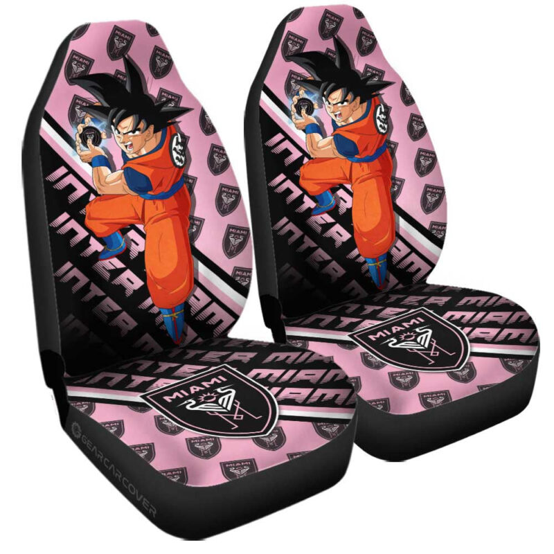 Inter Miami CF Car Seat Covers Goku Car Accessories For Fans