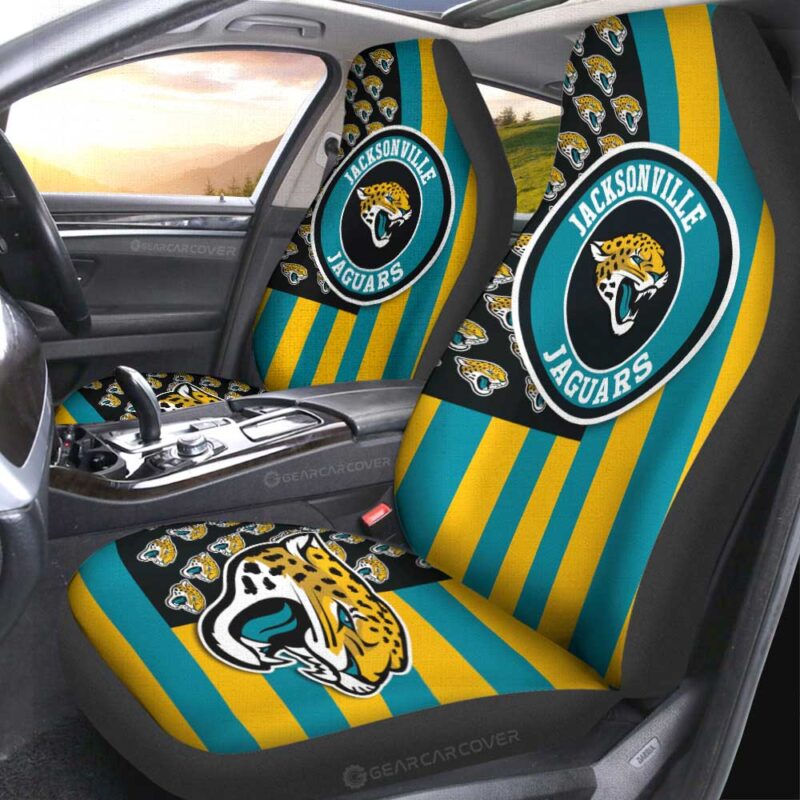 Jacksonville Jaguars Car Seat Covers Custom US Flag Style