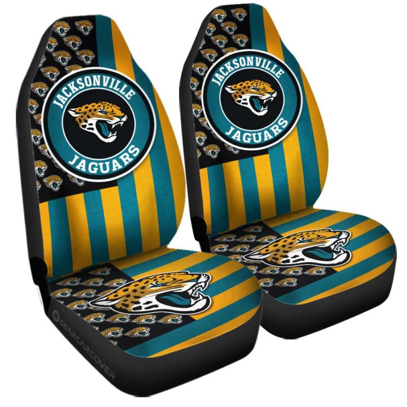 Jacksonville Jaguars Car Seat Covers Custom US Flag Style