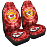 Kansas City Chiefs Car Seat Covers Custom Tie Dye Car Accessories