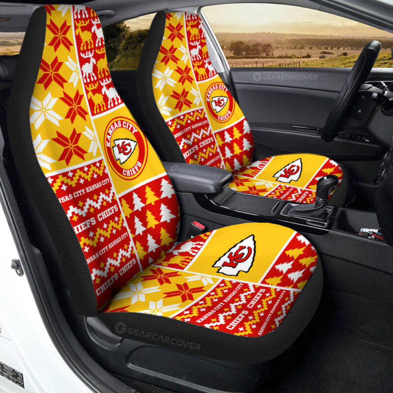 Kansas City Chiefs Car Seat Covers Custom Ugly Style Car Accessories