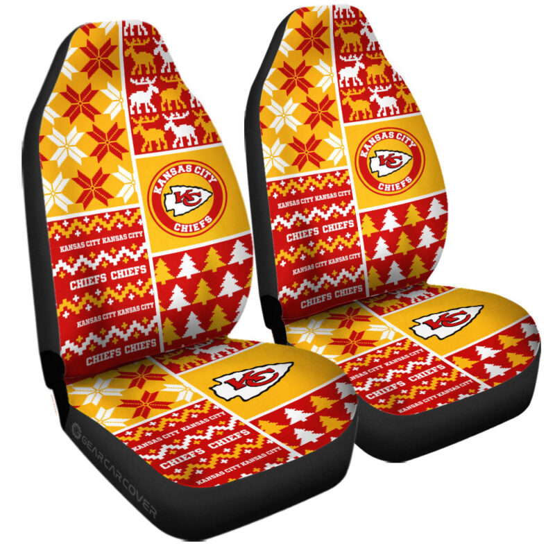 Kansas City Chiefs Car Seat Covers Custom Ugly Style Car Accessories