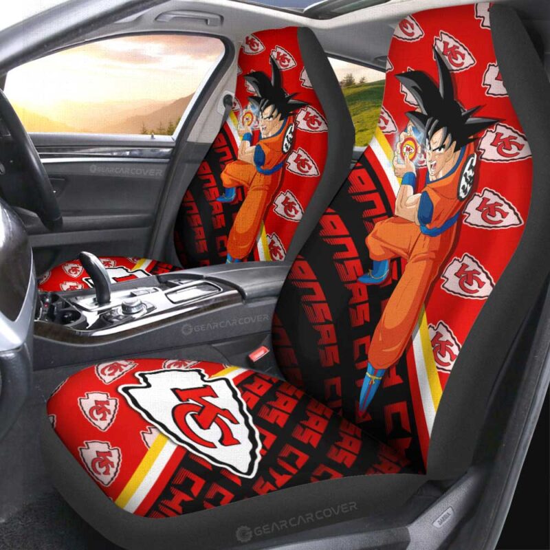 Kansas City Chiefs Car Seat Covers Goku Car Decorations For Fans