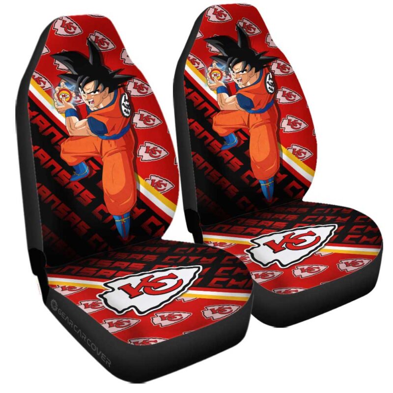Kansas City Chiefs Car Seat Covers Goku Car Decorations For Fans