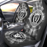 Las Vegas Raiders Car Seat Covers Custom Tie Dye Car Accessories