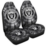 Las Vegas Raiders Car Seat Covers Custom Tie Dye Car Accessories