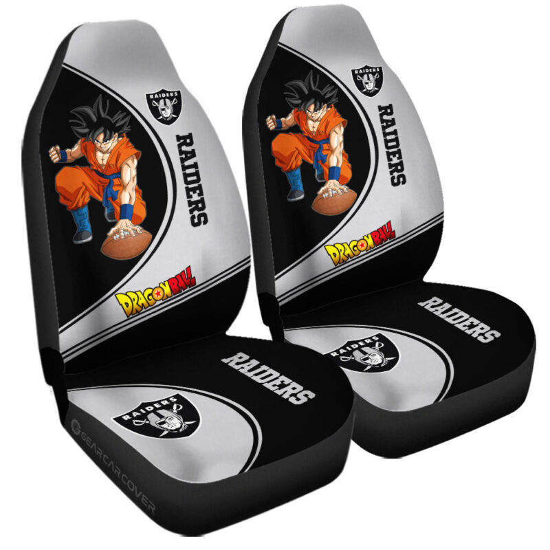 Las Vegas Raiders Car Seat Covers Goku Car Accessories For Fans