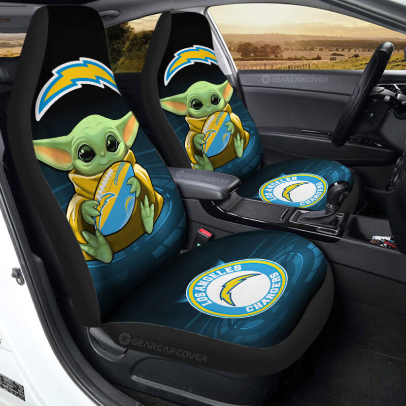 Los Angeles Chargers Car Seat Covers Baby Yoda Car Accessories For Fan