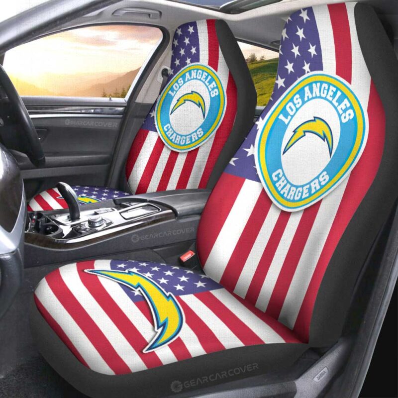 Los Angeles Chargers Car Seat Covers Custom Car Decor Accessories