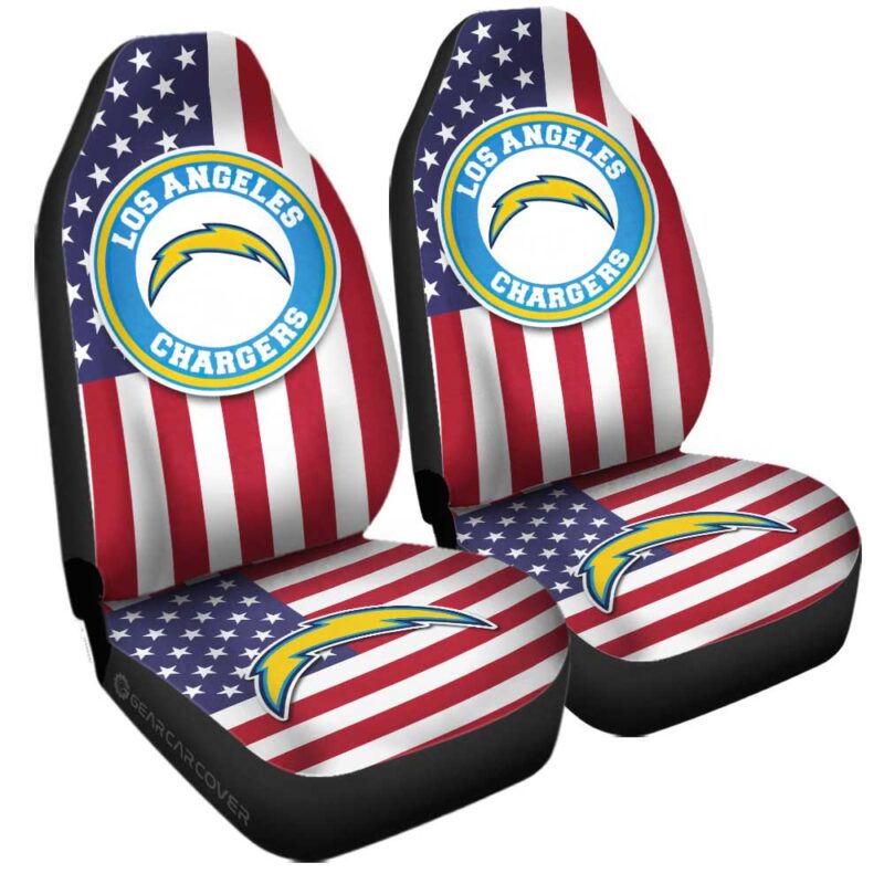 Los Angeles Chargers Car Seat Covers Custom Car Decor Accessories