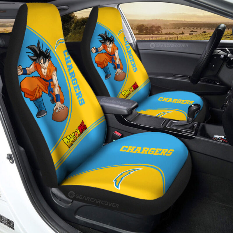Los Angeles Chargers Car Seat Covers Goku Car Accessories For Fans
