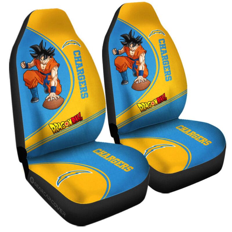 Los Angeles Chargers Car Seat Covers Goku Car Accessories For Fans
