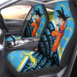 Los Angeles Chargers Car Seat Covers Goku Car Decorations For Fans