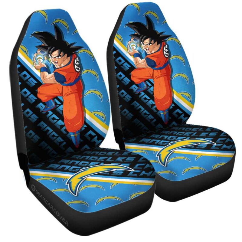 Los Angeles Chargers Car Seat Covers Goku Car Decorations For Fans