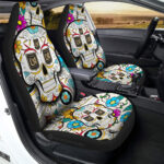 Los Angeles FC Car Seat Covers Custom Sugar Skull Car Accessories